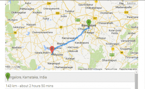 distance between Bangalore and Mysore